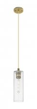 Innovations Lighting 434-1P-BB-G434-12CL - Crown Point - 1 Light - 5 inch - Brushed Brass - Pendant
