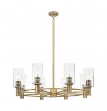 Innovations Lighting 434-8CR-BB-G434-7CL - Crown Point - 8 Light - 32 inch - Brushed Brass - Chandelier
