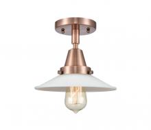 Innovations Lighting 447-1C-AC-G1 - Halophane - 1 Light - 9 inch - Antique Copper - Semi-Flush Mount