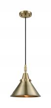 Innovations Lighting 447-1P-AB-M10-AB - Briarcliff - 1 Light - 10 inch - Antique Brass - Mini Pendant