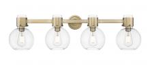 Innovations Lighting 464-4W-BB-G464B-7CL - Lawton Sphere - 4 Light - 27 inch - Brushed Brass - Bath Vanity Light