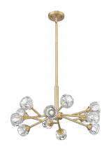 Innovations Lighting 465-12CR-BB-G465-CL - Aurora - 12 Light - 24 inch - Brushed Brass - Chandelier