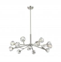 Innovations Lighting 465-14CR-PN-G465-CL - Aurora - 14 Light - 28 inch - Polished Nickel - Chandelier