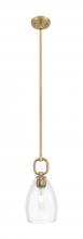 Innovations Lighting 485-1S-BB-G485-6CL - Hudson - 1 Light - 6 inch - Brushed Brass - Mini Pendant