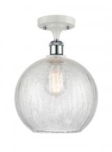 Innovations Lighting 516-1C-WPC-G125-10 - Athens - 1 Light - 10 inch - White Polished Chrome - Semi-Flush Mount