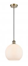 Innovations Lighting 516-1P-AB-G121-10 - Athens - 1 Light - 10 inch - Antique Brass - Cord hung - Mini Pendant