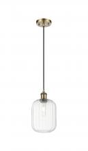 Innovations Lighting 516-1P-AB-G460-7CL - Preston Cylinder - 1 Light - 7 inch - Antique Brass - Cord hung - Mini Pendant