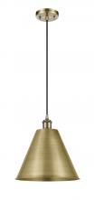 Innovations Lighting 516-1P-AB-MBC-12-AB - Berkshire - 1 Light - 12 inch - Antique Brass - Cord hung - Mini Pendant