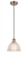 Innovations Lighting 516-1P-AC-G422 - Arietta - 1 Light - 8 inch - Antique Copper - Cord hung - Mini Pendant