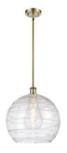 Innovations Lighting 516-1S-AB-G1213-14CL - Athens Deco Swirl - 1 Light - 14 inch - Antique Brass - Stem hung - Mini Pendant