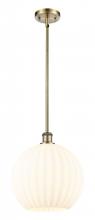 Innovations Lighting 516-1S-AB-G1217-12WV - White Venetian - 1 Light - 12 inch - Antique Brass - Mini Pendant