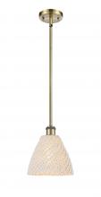 Innovations Lighting 516-1S-AB-NBD-75-NAT - Bristol Natural - 1 Light - 6 inch - Antique Brass - Mini Pendant