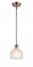 Innovations Lighting 516-1S-AC-G411 - Dayton - 1 Light - 6 inch - Antique Copper - Mini Pendant