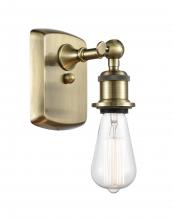 Innovations Lighting 516-1W-AB - Bare Bulb - 1 Light - 5 inch - Antique Brass - Sconce
