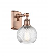 Innovations Lighting 516-1W-AC-G1214-6 - Small Twisted Swirl 1 Light Sconce part of the Ballston Collection