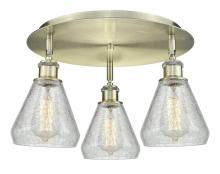 Innovations Lighting 516-3C-AB-G275 - Conesus - 3 Light - 18 inch - Antique Brass - Flush Mount