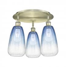 Innovations Lighting 516-3C-AB-G480-6SB - Brookhaven Almond - 3 Light - 18 inch - Antique Brass - Semi-Flush Mount