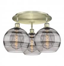 Innovations Lighting 516-3C-AB-G556-10SM - Rochester - 3 Light - 22 inch - Antique Brass - Semi-Flush Mount