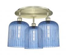 Innovations Lighting 516-3C-AB-G559-8BL - Bridal Veil - 3 Light - 17 inch - Antique Brass - Semi-Flush Mount