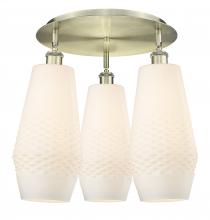 Innovations Lighting 516-3C-AB-G681-7 - Windham - 3 Light - 19 inch - Antique Brass - Flush Mount