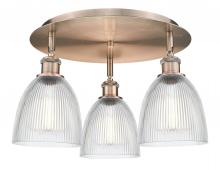 Innovations Lighting 516-3C-AC-G382 - Castile - 3 Light - 18 inch - Antique Copper - Semi-Flush Mount