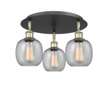 Innovations Lighting 516-3C-BAB-G104 - Belfast - 3 Light - 18 inch - Black Antique Brass - Semi-Flush Mount