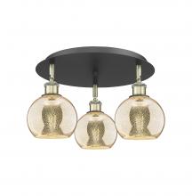 Innovations Lighting 516-3C-BAB-G128-6 - Athens - 3 Light - 18 inch - Black Antique Brass - Semi-Flush Mount