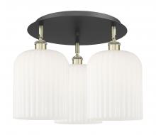 Innovations Lighting 516-3C-BAB-G559-8GWH - Bridal Veil - 3 Light - 17 inch - Black Antique Brass - Semi-Flush Mount
