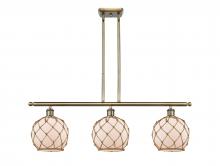Innovations Lighting 516-3I-AB-G121-8RB - Farmhouse Rope - 3 Light - 36 inch - Antique Brass - Stem hung - Island Light