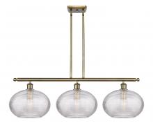 Innovations Lighting 516-3I-AB-G555-12CL - Ithaca - 3 Light - 39 inch - Antique Brass - Stem hung - Island Light