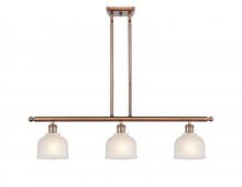 Innovations Lighting 516-3I-AC-G411 - Dayton - 3 Light - 36 inch - Antique Copper - Stem hung - Island Light