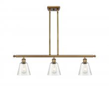 Innovations Lighting 516-3I-BB-G454 - Caton - 3 Light - 36 inch - Brushed Brass - Stem hung - Island Light