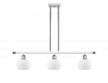 Innovations Lighting 516-3I-WPC-G91 - Fenton - 3 Light - 36 inch - White Polished Chrome - Stem hung - Island Light