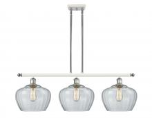 Innovations Lighting 516-3I-WPC-G92-L - Fenton - 3 Light - 38 inch - White Polished Chrome - Stem hung - Island Light