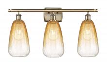 Innovations Lighting 516-3W-AB-G480-6AM - Brookhaven Almond - 3 Light - 26 inch - Antique Brass - Bath Vanity Light