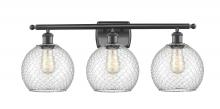 Innovations Lighting 516-3W-BK-G122-8CSN - Farmhouse Chicken Wire 3 Light Bath Vanity Light