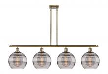 Innovations Lighting 516-4I-AB-G556-10SM - Rochester - 4 Light - 48 inch - Antique Brass - Stem hung - Island Light
