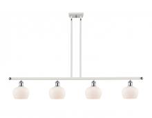 Innovations Lighting 516-4I-WPC-G91 - Fenton - 4 Light - 48 inch - White Polished Chrome - Stem hung - Island Light