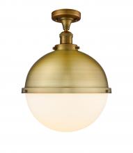 Innovations Lighting 517-1CH-BB-HFS-121-BB - Hampden - 1 Light - 13 inch - Brushed Brass - Semi-Flush Mount