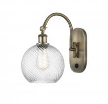 Innovations Lighting 518-1W-AB-G1214-8 - Athens Twisted Swirl 1 Light 8 inch Sconce