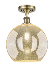 Innovations Lighting 616-1F-AB-G128-12 - Athens - 1 Light - 12 inch - Antique Brass - Semi-Flush Mount