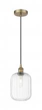 Innovations Lighting 616-1P-AB-G460-7CL - Preston Cylinder - 1 Light - 7 inch - Antique Brass - Cord hung - Mini Pendant