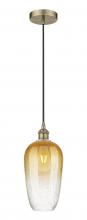 Innovations Lighting 616-1P-AB-G484-7AM - Brookhaven Flute - 1 Light - 7 inch - Antique Brass - Cord hung - Mini Pendant