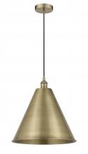 Innovations Lighting 616-1P-AB-MBC-16-AB - Berkshire - 1 Light - 16 inch - Antique Brass - Cord hung - Mini Pendant