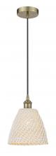 Innovations Lighting 616-1P-AB-NBD-9-NAT - Bristol Natural - 1 Light - 6 inch - Antique Brass - Cord hung - Mini Pendant