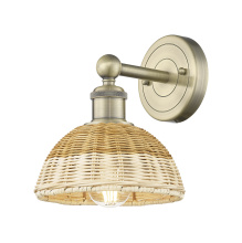 Innovations Lighting 616-1W-AB-NBD2-75-NAT - Bristol Natural II - 1 Light - 8 inch - Antique Brass - Sconce