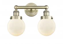 Innovations Lighting 616-2W-AB-G201-6 - Beacon - 2 Light - 15 inch - Antique Brass - Bath Vanity Light