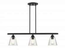 Innovations Lighting 616-3I-BK-G454 - Caton - 3 Light - 34 inch - Matte Black - Stem hung - Island Light