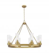 Innovations Lighting 617-8CR-BB-G617-8CL - Boreas - 8 Light - 36 inch - Brushed Brass - Chandelier