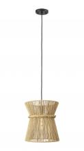 Innovations Lighting 683-1P-BK-12NT - Sutton - 1 Light - 12 inch - Natural Sutton Rope - Cord hung - Pendant
